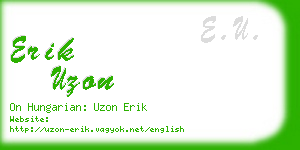 erik uzon business card